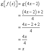g[f(x)]=x