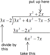 6x^2 divided by 3x