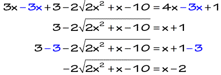 -2*sqrt(2x^2+x-1-)=x-2