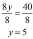 y=5