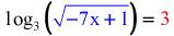 sqrt (-7x+1)