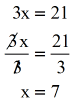 x is equal to 7