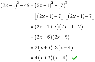 (2x-1)^2-49=4(x+3)(x-4)