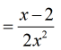 =(x-2)/2x^2