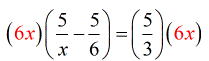 (6x)=(5/3)(6x)