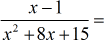 (x-1)/(x+5)(x+3)