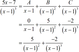 5/(x-1)^2+(-2)/(x-1)^3