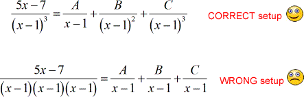 A/(x-1)+B/(x-1)^2+C/(x-1)^3