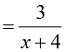 =3/(x+4)