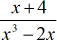 (x+4)/(x^3-2x)