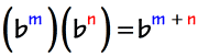 For any nonzero number "b" and any integers m and n, the product of b to the power of m , and b to the power of n is equal to b raised to the power of the sum of m and n. In symbols, (b^m) * (b^n) = b^(m+n) where b ≠ 0.
