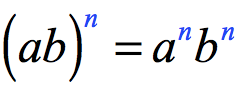 (ab)^n =a^n*b^n