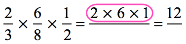 2 × 6 × 1 = 12