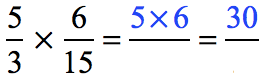 5 × 6 = 30