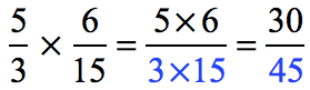 3 × 15 = 45