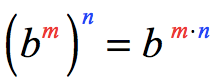 (b^m)^n = b^(mn)