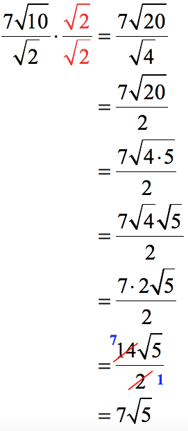 (7)[sqrt(10)]/sqrt(2) = (7)[sqrt(5)]