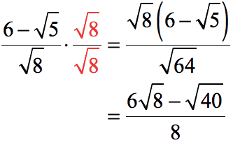 6-[sqrt(5)]/sqrt(8)={6-[sqrt(8)]-sqrt(40)}/8
