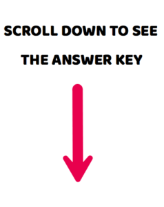 scroll down to see the answer key