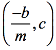 negative b divided by m, c