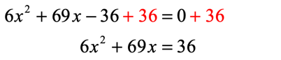 6x^2+69=36