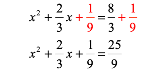 x^2+(2/3)x+1/9=25/9