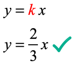 y=2/3 of x