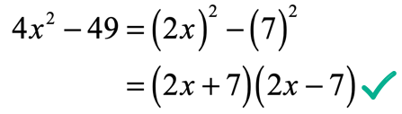 4x^2-49=(2x+7)(2x-7)