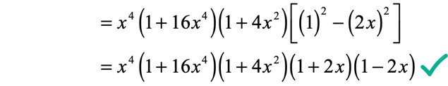 =x^4(1+16x^4)(1+4x^2)(1+2x)(1-2x)