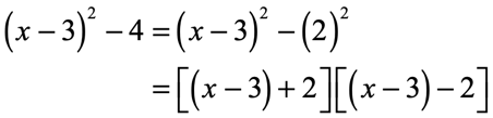 (x-3)^2=[(x-3)+2][(x-3)-2]