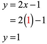 if x=1, y=1