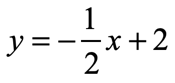 y=(-1/2)x+2