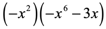 (-x^2)(-x^6-3x)