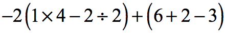 -2(1×4-2➗2)+(6+2-3)
