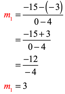 msub1 = [-15-(-3)]/(0-4) = (-15+3)/(0-4) = 3