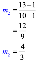 msub2 = (13-1)/(10-1) = 4/3