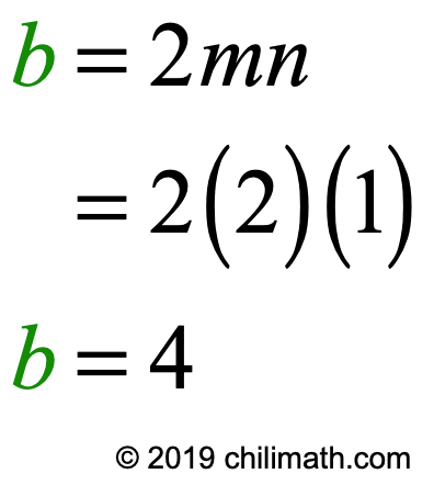 b=4