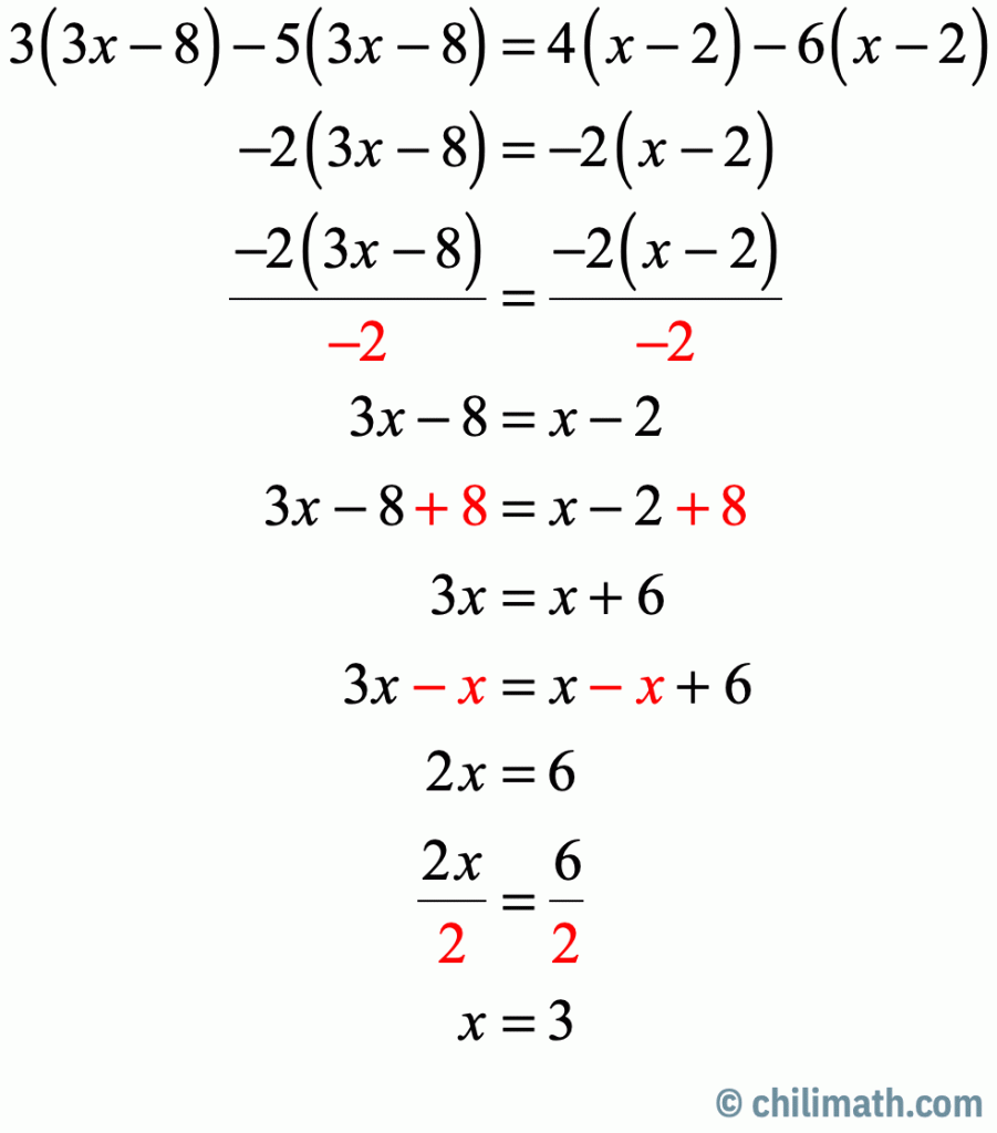 Multi-Step Equations Practice Problems with Answers - ChiliMath In Multi Step Equations Worksheet Pdf