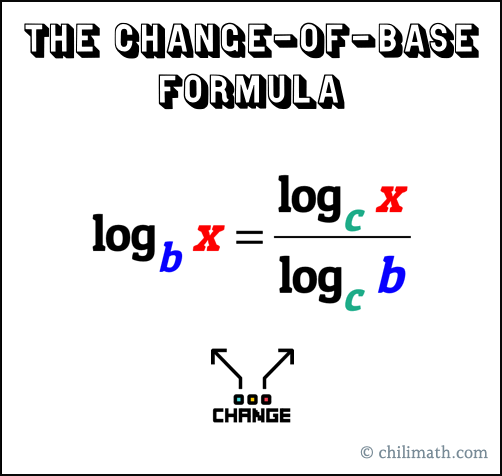 log of x with base b equals log of x with base c divided by log of b with base c
