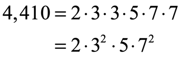 4,410=2x3x3x5x7x7