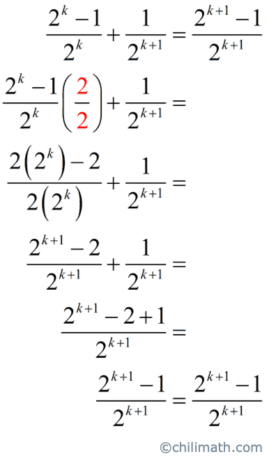 [2^(k+1)-1]/2^(k+1)=[2^(k+1)-1]/2^(k+1)