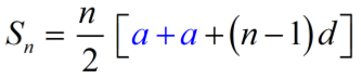Sn=n/2[a+a+(n-1)d]