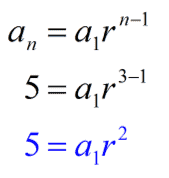 5=a1r^2