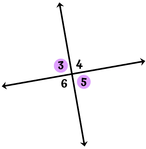 angle 3 and angle 5 are vertical angles.
