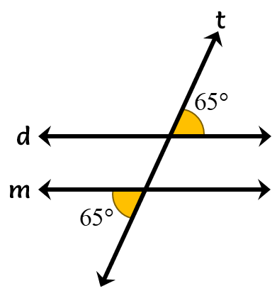 the pair of alternate exterior angles are congruent therefore both angles measure 65 degrees. 