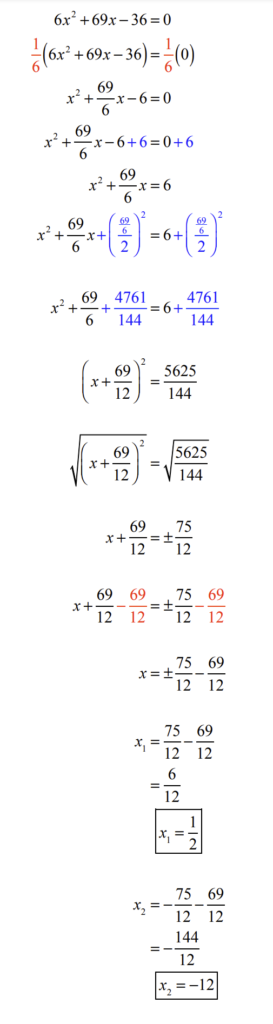 x sub 1 = 1/2 and x sub 2 = negative 12