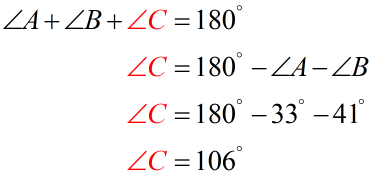 angle C is equal to 106 degrees