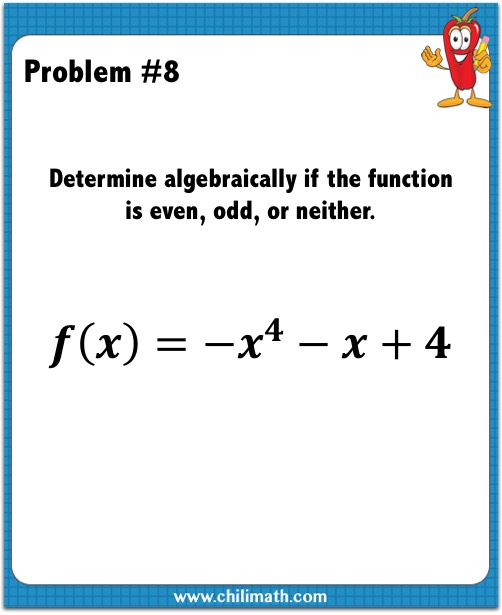 Even Odd Functions Worksheet